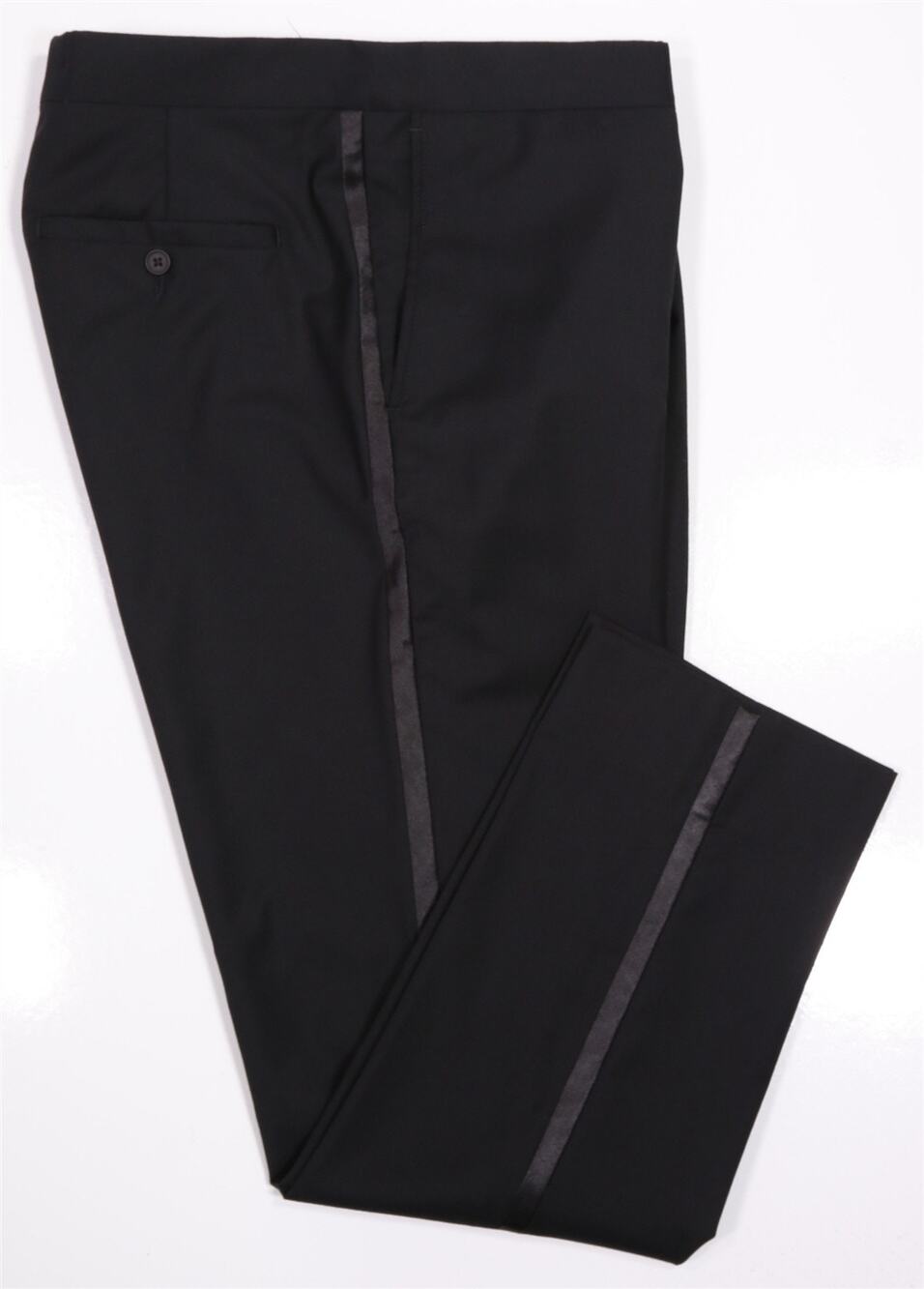 Nordstrom Mens Black Tuxedo Formal Trim Fit Wedding Pants Trousers Pants 34x30